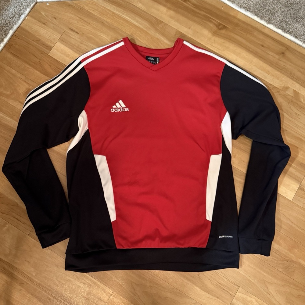 Adidas CLIMAWARM Red Black White Long Sleeve XL Training Shirt Jersey
